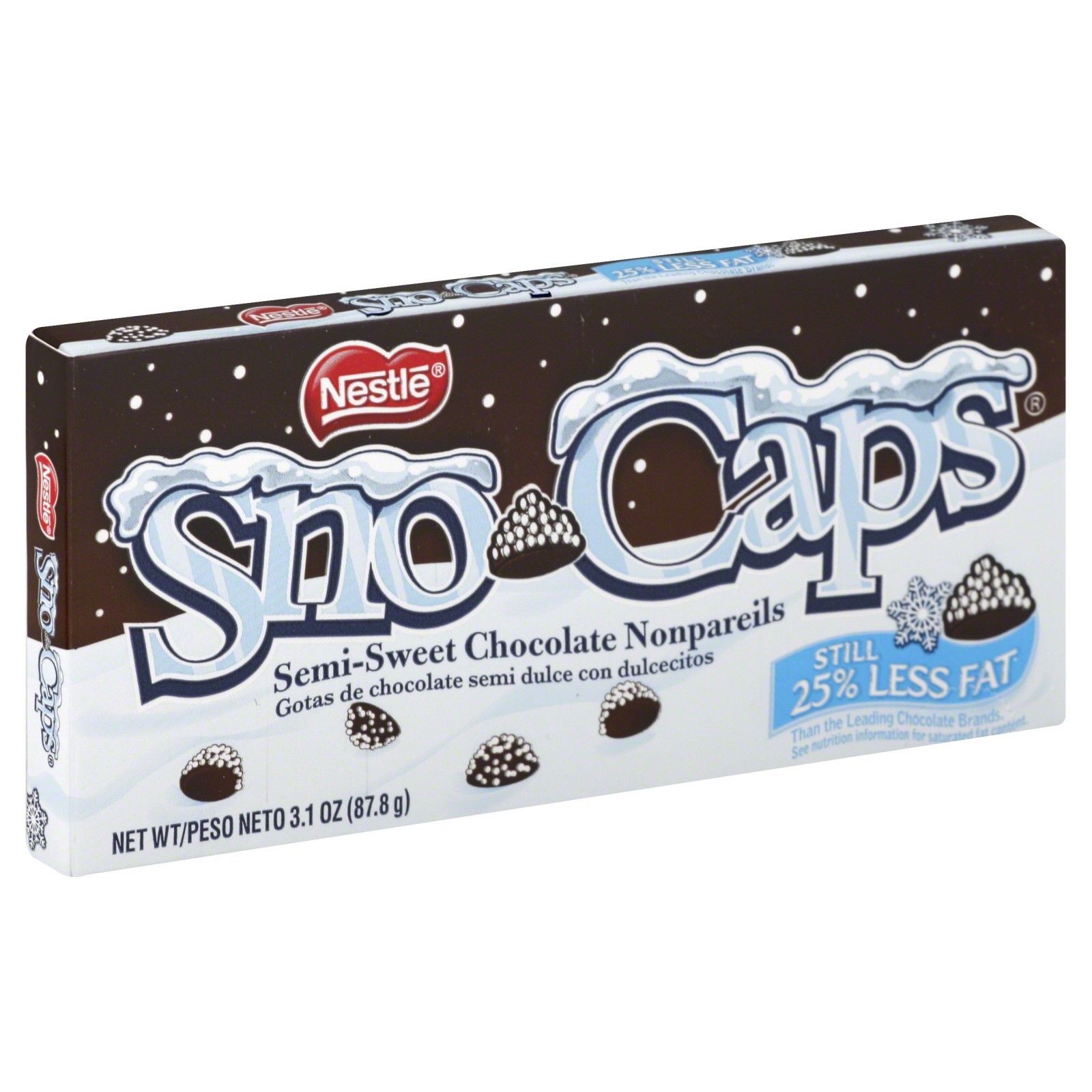 Nestle Sno Caps Semi-Sweet Chocolate Nonpareils, 3.1oz Box – Five