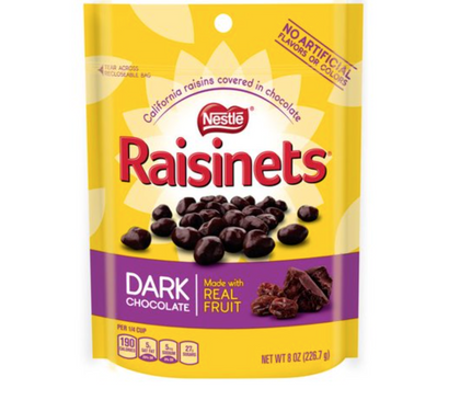 Nestle Dark Chocolate Real Fruit Raisinets, 8 Oz