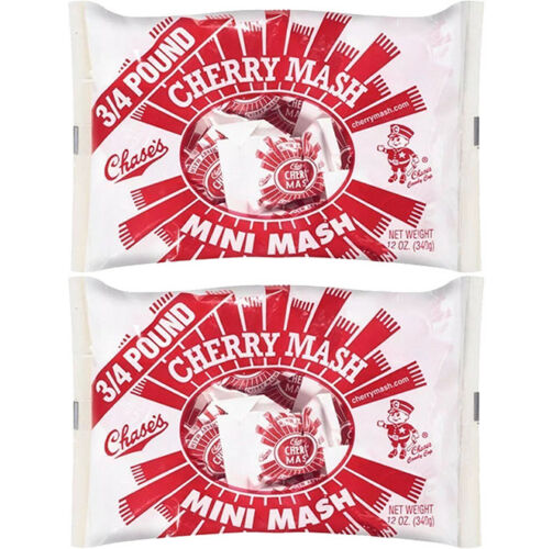 (2 Bags) Chase's Mini Mash Cherry Mash Candy, 12oz.