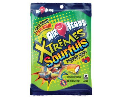 Airheads Xtremes Sourfuls Rainbow Berry Chewy Candy, 6oz Bag
