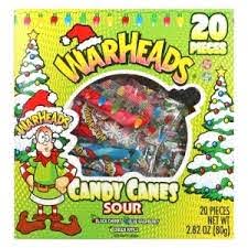 Warheads Mini Sour Candy Canes 20 pcs, 2.82oz